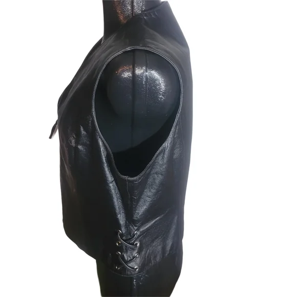 Wilsons Leather Black Vest - Picture 4 of 6